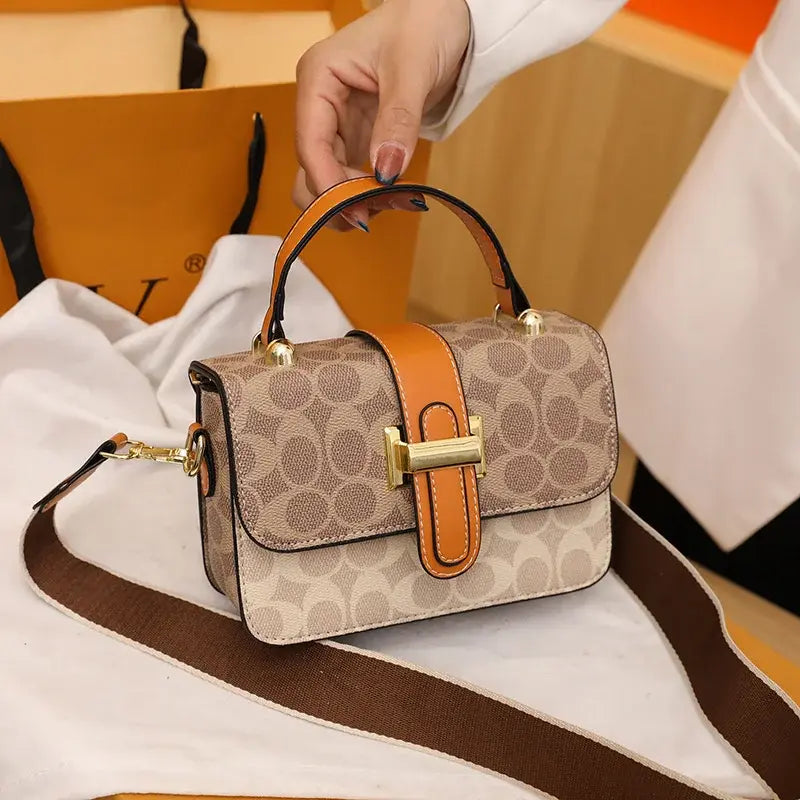 2023 New Trend Fashion Print PU Small Square Crossbody Bag