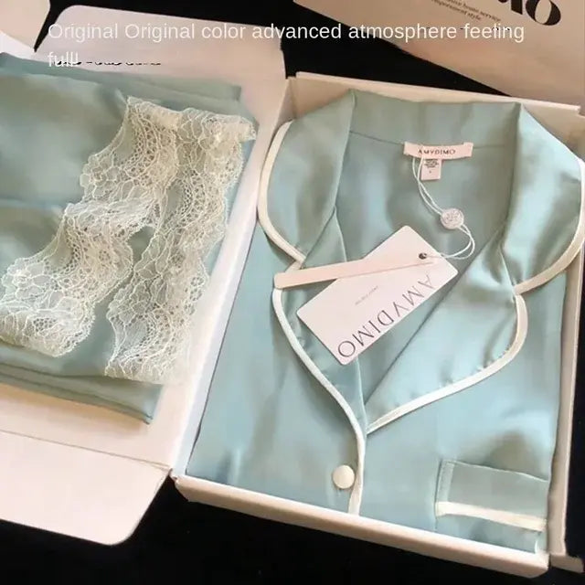 Tiffany Blue Ice Silk Pajamas