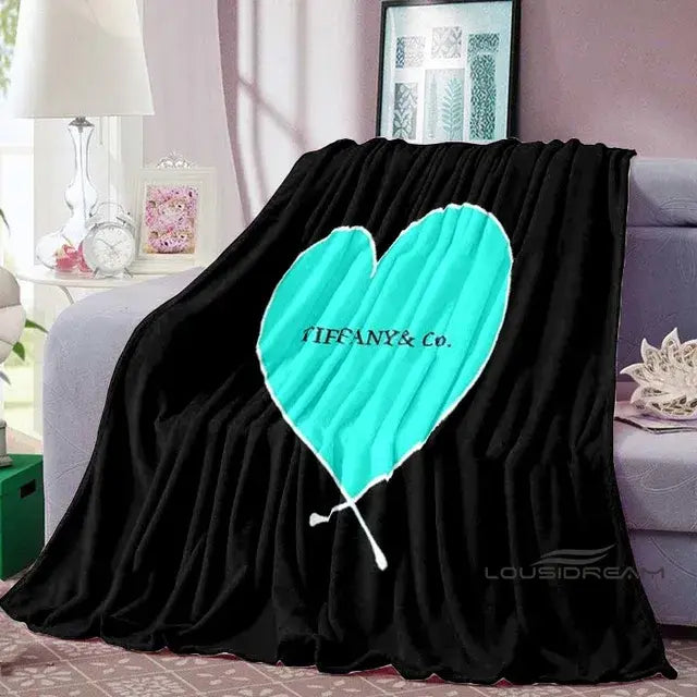 Fashion Tiffany & Co Logo Throws Blanket - Soft and Comfortable - Bedroom and Living Room Decor - Gift for Adults and Children