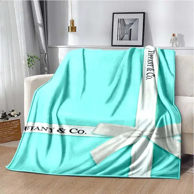 Solid Color Tiffany Blue Sofa Bed Throw Blanket