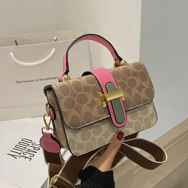 2023 New Trend Fashion Print PU Small Square Crossbody Bag