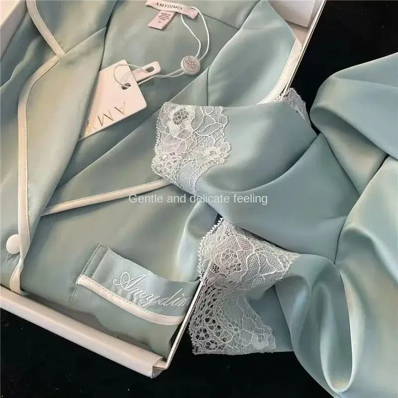 Tiffany Blue Ice Silk Pajamas