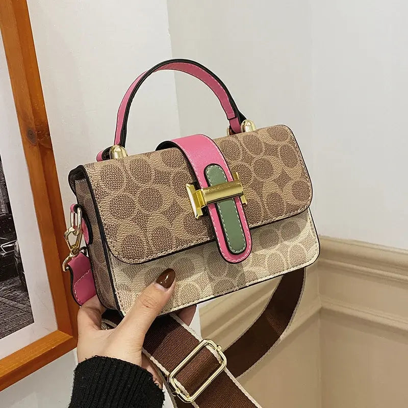 2023 New Trend Fashion Print PU Small Square Crossbody Bag