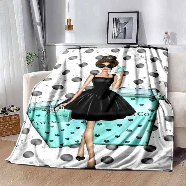 Solid Color Tiffany Blue Sofa Bed Throw Blanket