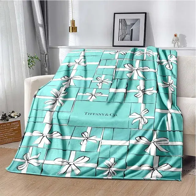 Solid Color Tiffany Blue Sofa Bed Throw Blanket