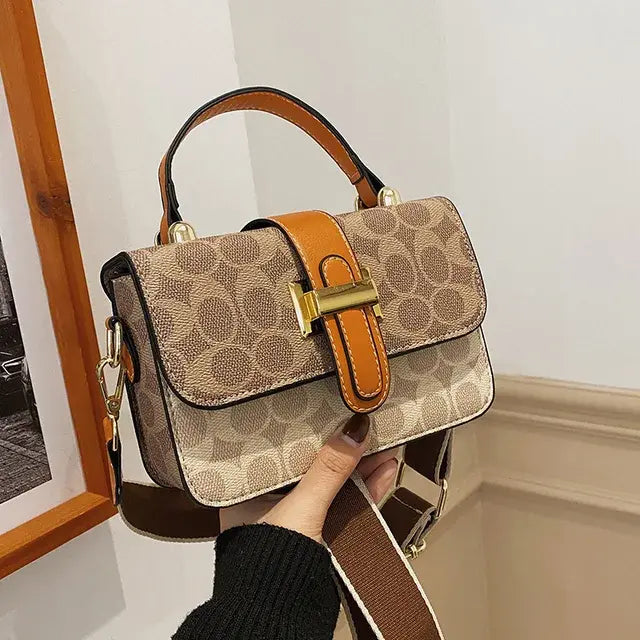 2023 New Trend Fashion Print PU Small Square Crossbody Bag