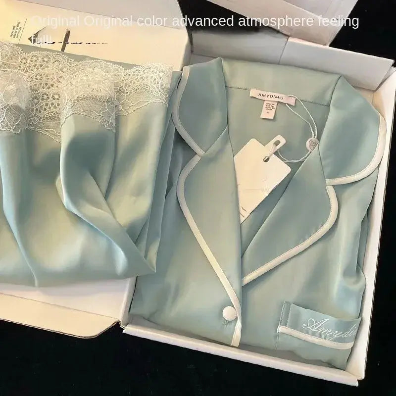 Tiffany Blue Ice Silk Pajamas