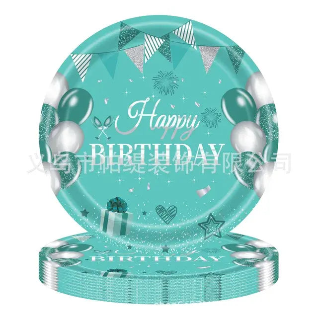 Tiffany Blue Balloon Shiny Adult Birthday Party Decorations