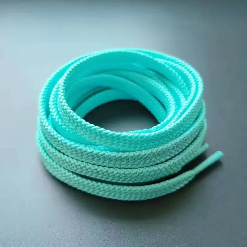 Tiffany Blue Flat Shoelaces - Polyester Laces for Canvas Sneakers and Casual Shoes - 1 Pair