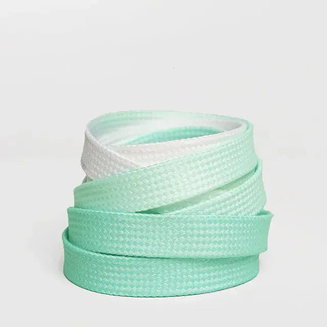 Tiffany Blue Flat Shoelaces - Polyester Laces for Canvas Sneakers and Casual Shoes - 1 Pair