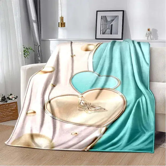 Solid Color Tiffany Blue Sofa Bed Throw Blanket