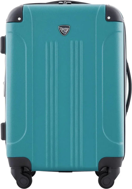 Travelers Club Chicago Hardside Expandable Spinner Luggage, Teal, 20" Carry-On