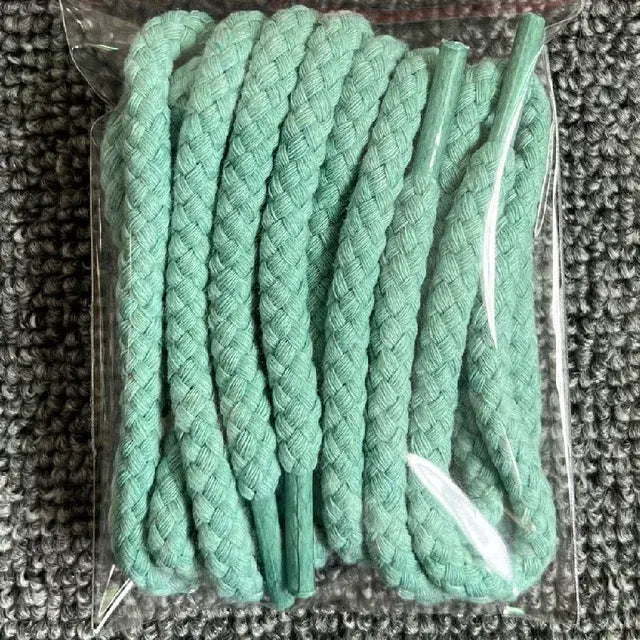 Tiffany Blue Flat Shoelaces - Polyester Laces for Canvas Sneakers and Casual Shoes - 1 Pair