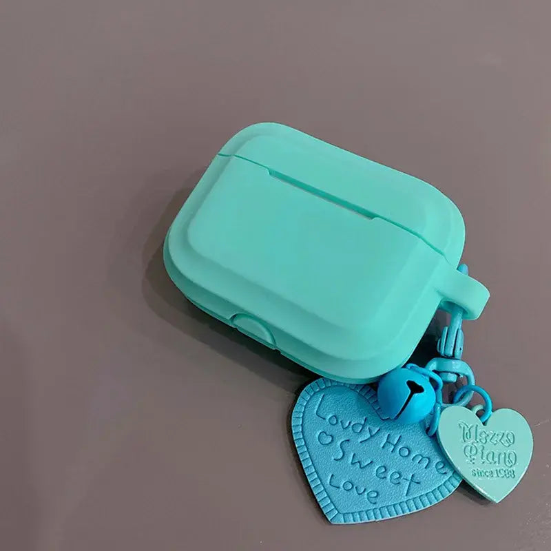 Silicone AirPods Case - Tiffany Blue Milk Tea Love Art Design for Apple AirPods Pro 3 2 1