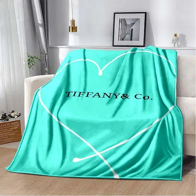 Solid Color Tiffany Blue Sofa Bed Throw Blanket