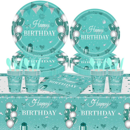 Tiffany Blue Balloon Shiny Adult Birthday Party Decorations