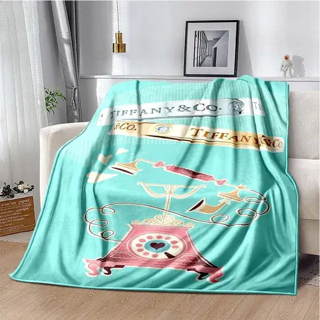 Solid Color Tiffany Blue Sofa Bed Throw Blanket