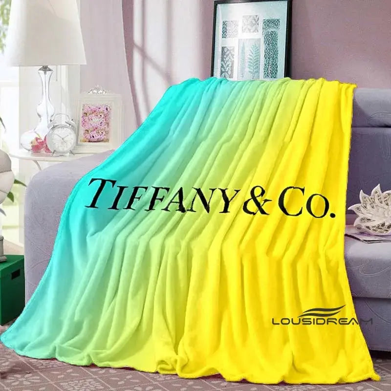 Fashion Tiffany & Co Logo Throws Blanket - Soft and Comfortable - Bedroom and Living Room Decor - Gift for Adults and Children